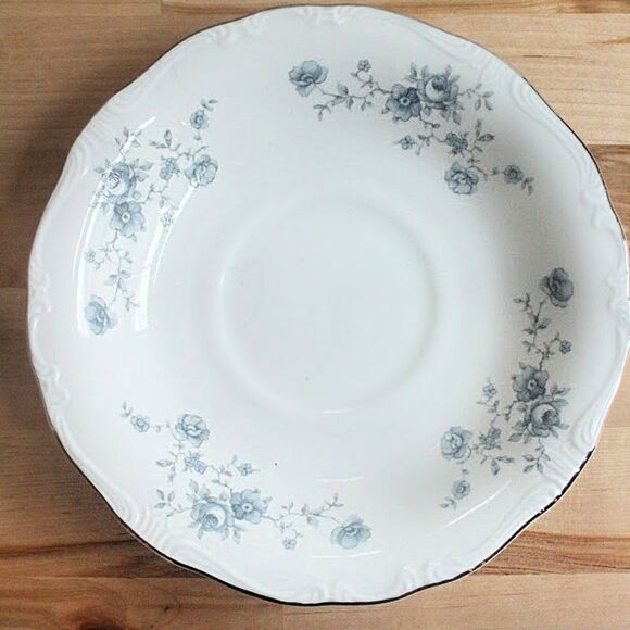 Johann Haviland from Austria Saucers with Blue Flowers - Picture 1 of 2